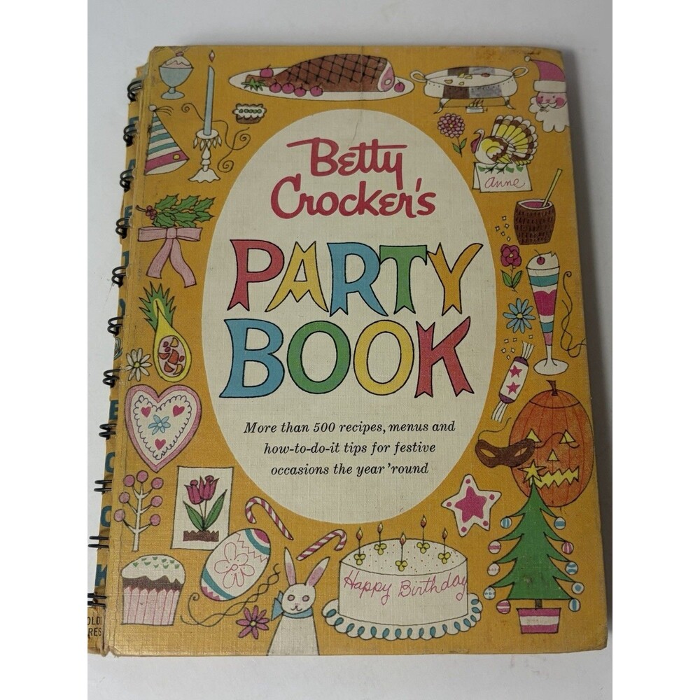 Vintage Betty Crocker's Party Book Cook Book 1960 Used